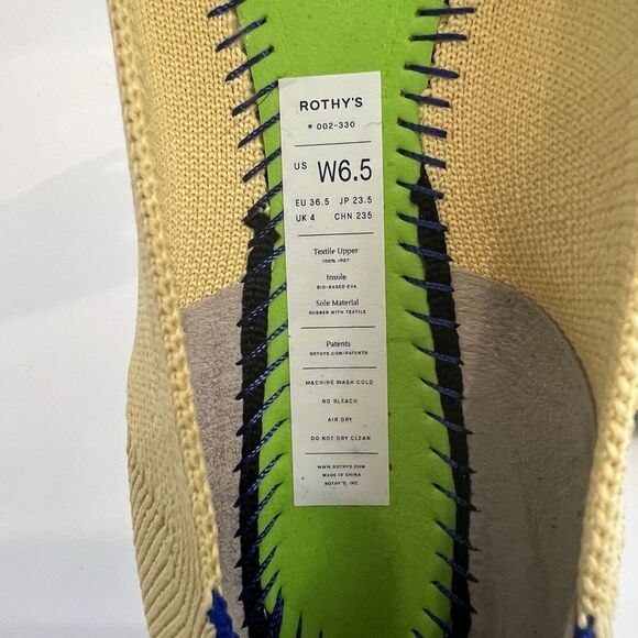 Rothy's The Point Marigold Mustard Yellow Slip On Ballet Flats Size 6.5 - Picture 8 of 8